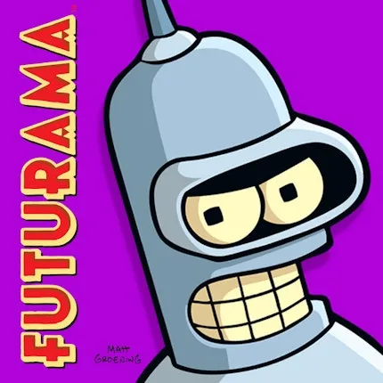 Futurama poster featuring Bender.